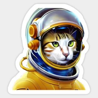 Space Traveller Cat Sticker